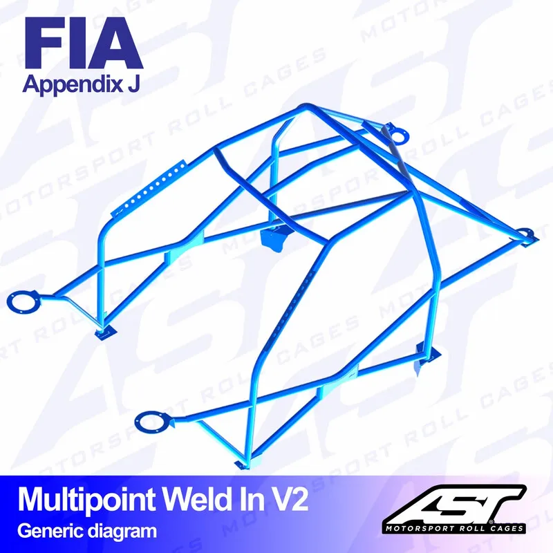 Arceau 10 Points à Souder AST Rollcages V2 pour BMW E36 Coupé - FIA